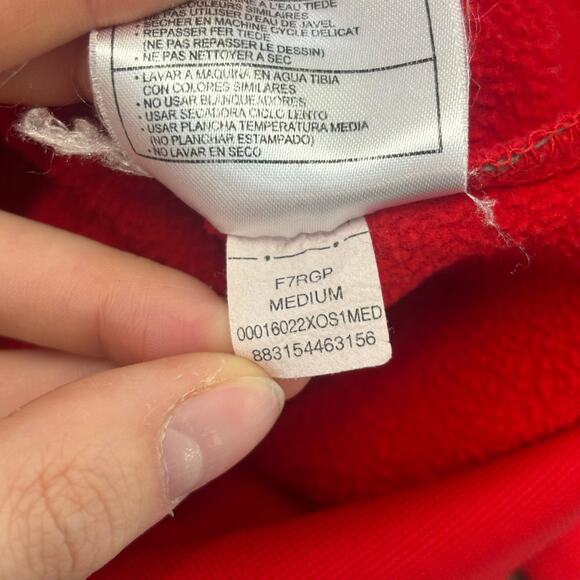 Ohio State Hoodie Nike Buckeyes Red White Mens M OSU Center Swoosh Sweatshirt - Picture 7 of 8